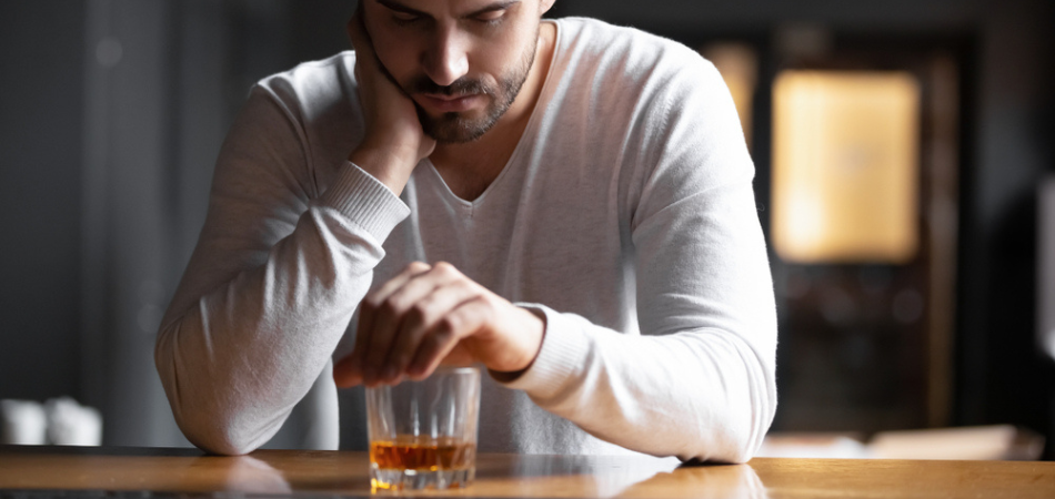 Man struggling to resist alcohol