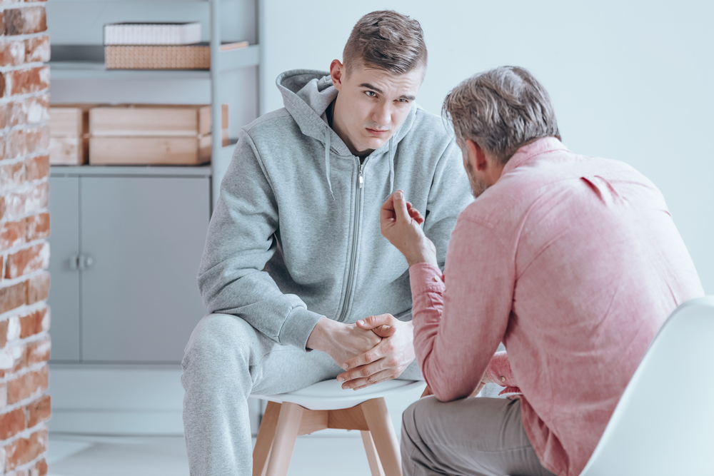 Man with rehab doctor